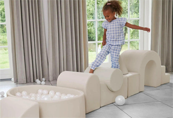 LUX Foam Play Set with Ball Pit - Beige - KIDKII